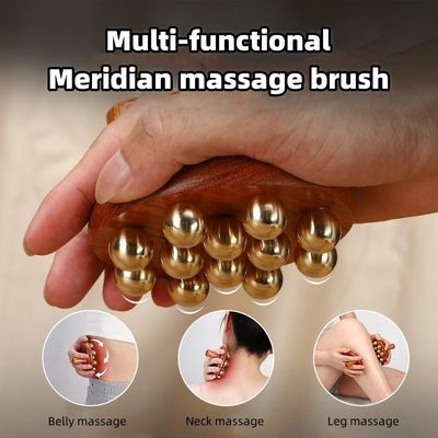 사용자 지정 로고 리프트 두피 신경 Guasha 도구 청동 나무 두피 마사지 도구 몸 머리 두피 Gua Sha 신경 마사지