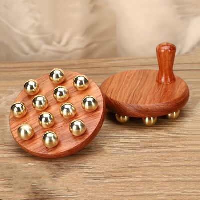 사용자 지정 로고 리프트 두피 신경 Guasha 도구 청동 나무 두피 마사지 도구 몸 머리 두피 Gua Sha 신경 마사지