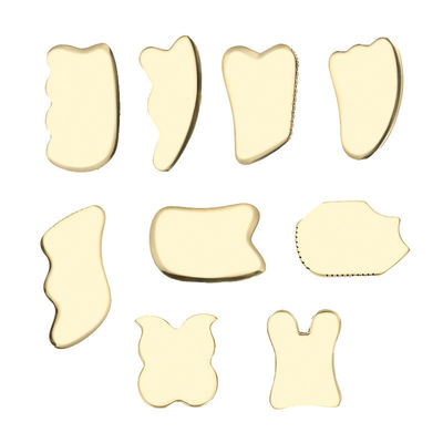 맞춤형 로고 가용자 Brass Metal Gua Sha Scraping Board for Facial Spa Massager Meridian Massage Skincare Tool 홈