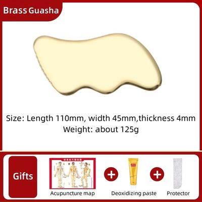 맞춤형 로고 가용자 Brass Metal Gua Sha Scraping Board for Facial Spa Massager Meridian Massage Skincare Tool 홈