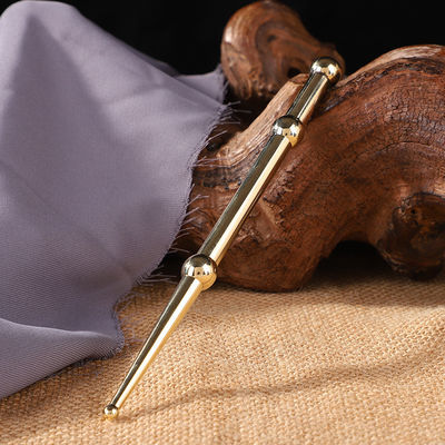 맞춤형 로고 사용 가능 Brass Handle 2024 Style Copper Eye Ear Gua Sha Massage Stick for Facial Acupoint 수입