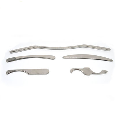 은 성질 의료용 스테인리스 스틸 구아샤 뷰티 마사지 도구 성질 5 in 1 세트