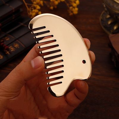 금 천연 청동 구아샤 보드 도구 두피 마사지 빗 Guasha 돌 머리 마사지 헤어 헬스케어 뷰티 샐러드