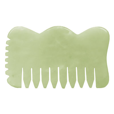 천연 Xiuyan Jade Gua Sha Acupoint 마사지 머리 Comb 머리가 휴식을 위해 Guasha Comb
