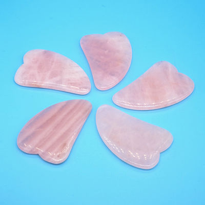 로즈 쿼츠 구아샤 얼굴 롤러 마사지 도구 구아샤 돌 몸 자체 피부 관리 스파 노화 방지 얼굴 아름다움 선물 상자 분홍색