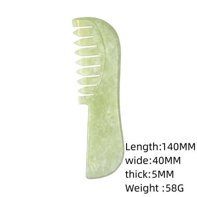 천연 Xiuyan Jade Gua Sha 머리 마사지 Comb Jade 돌 머리 관리 마사지 머리 Guasha 휴식 도구 마사지