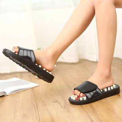 마사지 도구 맞춤형 로고 사용 가능 건강 관리 침술 신발 발 마사저 신발 천연 돌로