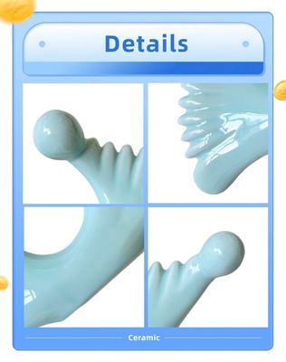 근육 마사지 세라믹 구아 샤 보드 안티 셀룰라이트 치료 기계 파란색 얼굴 마사지 도구