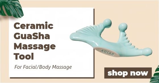 근육 마사지 세라믹 구아 샤 보드 안티 셀룰라이트 치료 기계 파란색 얼굴 마사지 도구