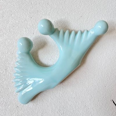 근육 마사지 세라믹 구아 샤 보드 안티 셀룰라이트 치료 기계 파란색 얼굴 마사지 도구