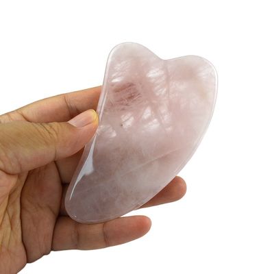 작은 자이드 스톤 구아샤 보드 목 등 어깨 허리 엉덩이 심장 모양 로즈 쿼츠 구아샤