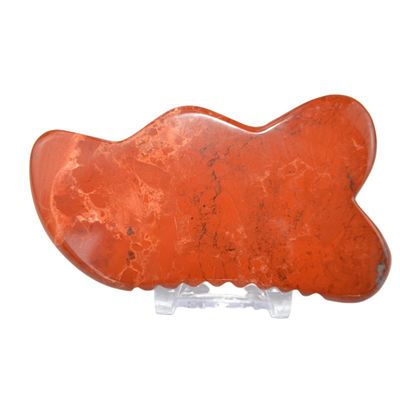 맞춤형 로고 2024 레드 자스퍼 스톤 구아 샤 스크래핑 마사지 보드