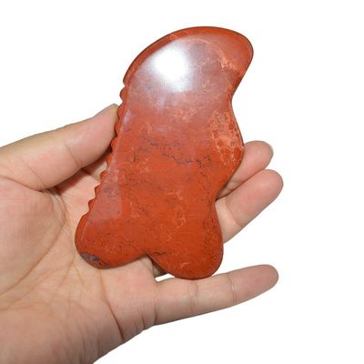 맞춤형 로고 2024 레드 자스퍼 스톤 구아 샤 스크래핑 마사지 보드