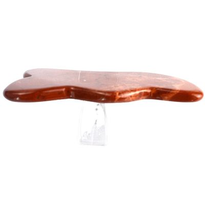 맞춤형 로고 2024 레드 자스퍼 스톤 구아 샤 스크래핑 마사지 보드