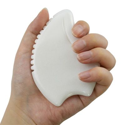 마사지 장비 베스트셀러 맞춤형 하얀 자이드 얼굴 마사지 가샤 도구 얼굴 자이드 돌 마사지 구아샤 보드