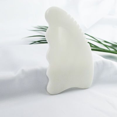 맞춤형 로고 가용 하얀 재드 구아 샤 돌 얼굴 마사저