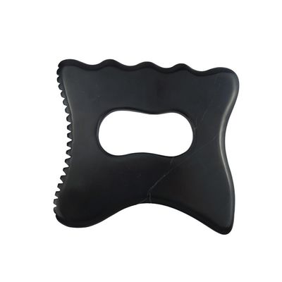 사용자 지정 로고 사용 가능 블랙 비안 스톤 구아 샤 마사지 도구 손잡이와 함께 몸 마사지 장비 구아샤 스톤 피부 자위