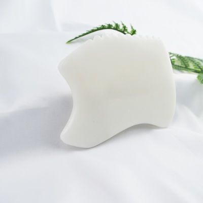 보디 마사저 최신 스타일 순수 자연 하얀 자이드 얼굴 항 노화 구아샤 보드 보석 피부 관리 마사지 자이드 돌 Guasha 도구