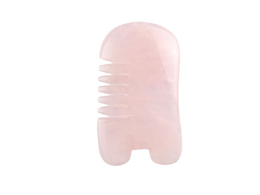 로즈 쿼츠 구아 샤 콤 생선 모양 머리 관리 제품 자연 결정 마사지