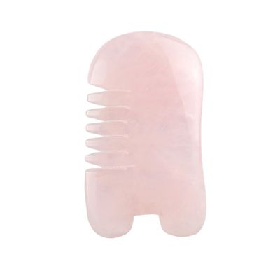 로즈 쿼츠 구아 샤 두피 마사지 빗장 머리 마사지 도구 자기 피부 관리 스파 얼굴 리프팅 뷰티 장비