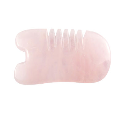로즈 쿼츠 구아 샤 두피 마사지 빗장 머리 마사지 도구 자기 피부 관리 스파 얼굴 리프팅 뷰티 장비