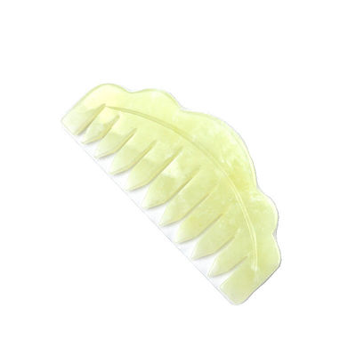 천연 Xiuyan Jade Gua Sha 스크래핑 마사지 빗자루 머리 치료 및 머리카락 두피 치료 도구