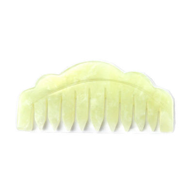 천연 Xiuyan Jade Gua Sha 스크래핑 마사지 빗자루 머리 치료 및 머리카락 두피 치료 도구