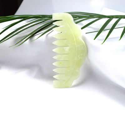 천연 Xiuyan Jade Gua Sha 스크래핑 마사지 빗자루 머리 치료 및 머리카락 두피 치료 도구