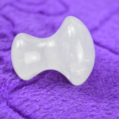 맑은 쿼츠 구아 샤 얼굴 살림 및 스크래핑 마사지 전체 몸 덮개 41 * 35mm 자연 버섯 돌 모양