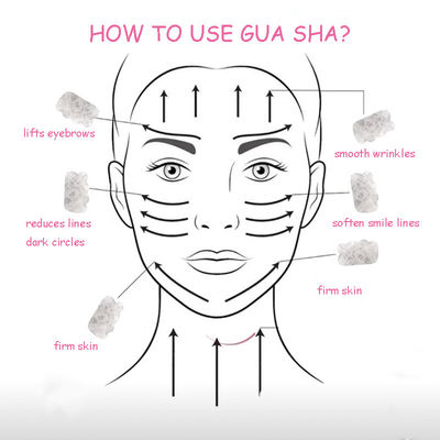 백색 크리스탈 구아샤 천연 자이드 구아샤 마사지 얼굴 도구 SPA 침술 얼굴 목 및 눈 피부 관리 선물