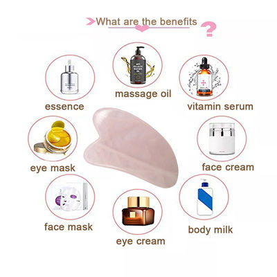 OEM/ODM 허용 로즈 쿼츠 구아샤 천연 자이드 구아샤 얼굴 도구 몸 얼굴 목 및 눈 피부 관리 SPA 마사지