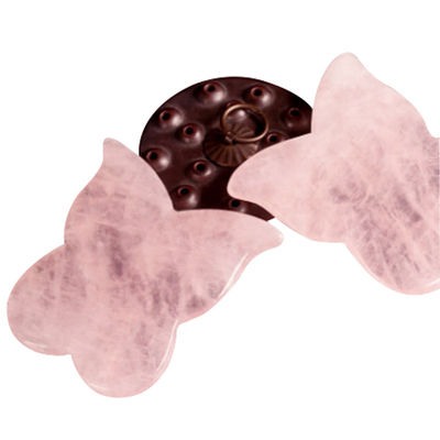 얼굴 마사지 Butterfly Shape Jade Guasha 마사지 플레이트 천연 돌 Gua Sha 목 체 침술 스파를 위한 스크래퍼