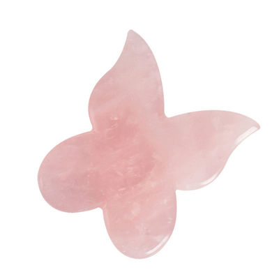 얼굴 마사지 Butterfly Shape Jade Guasha 마사지 플레이트 천연 돌 Gua Sha 목 체 침술 스파를 위한 스크래퍼