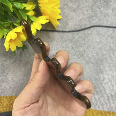 메리디언 케어 자이드 빗 천연 호랑이 눈 돌 머리와 두피 마사지를 위한 구아 샤 스크래퍼
