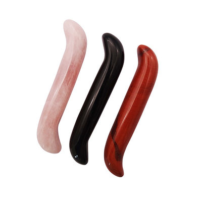 천연 오브시디안 S형 마사지 스틱 크리스탈 힐링 요니 스틱 마사지 스틱 얼굴 및 신체 재생