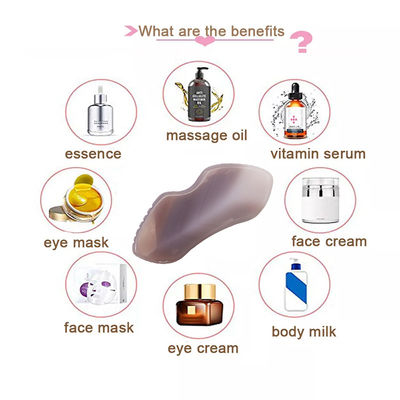 SPA 침술 요법에서 신체 마사지 및 얼굴 치료용 천연 아가트 구아샤 보드