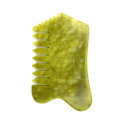 개인 건강 관리 머리 관리 및 출산 통증 완화에 대한 녹색 자이드 Comb Guasha 스크래핑 도구 다기능 휴대용