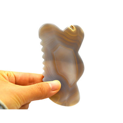 수작업 천연 아가트 구아 샤 스크래핑 마사지 보드 침술 치료 수작업 및 전통