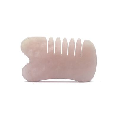 수공예 손으로 만든 자연 로즈 쿼츠 구아 샤 스크래핑 마사지 빗발 머리 구아샤 머리 마사지 모드 abkgs-030