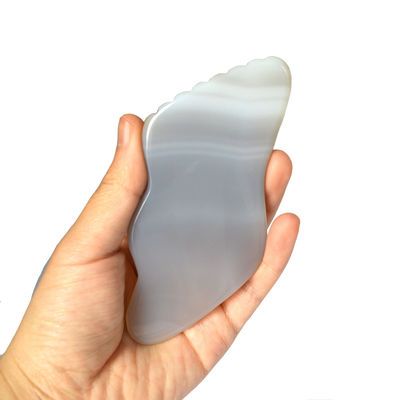 회색 아가트 Guasha 마사저 보드 개인 건강 관리 및 림프 배수