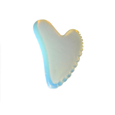 얼굴 마사저 신체 건강 관리 흰색 오팔 심장 모양 자이드 오팔이트 구아샤 구아샤 마사지 얼굴 휴식을 위해