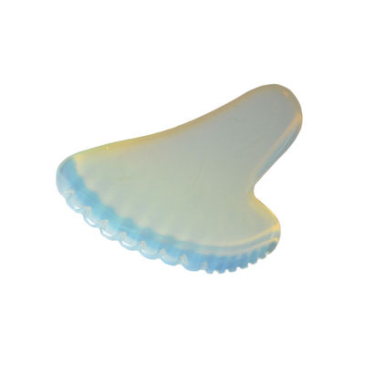 얼굴 마사저 신체 건강 관리 흰색 오팔 심장 모양 자이드 오팔이트 구아샤 구아샤 마사지 얼굴 휴식을 위해