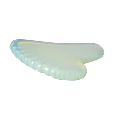 얼굴 마사저 신체 건강 관리 흰색 오팔 심장 모양 자이드 오팔이트 구아샤 구아샤 마사지 얼굴 휴식을 위해