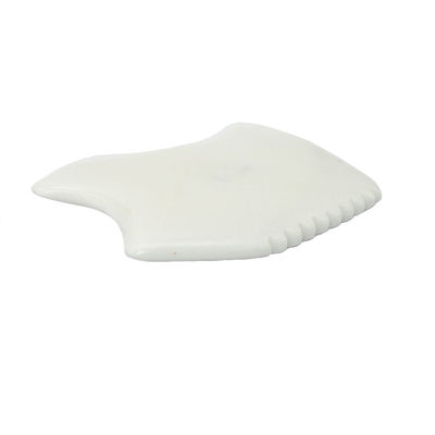 화이트 자이드 구아샤 마사지 도구 얼굴 마사저 및 몸 SPA 침술 침압 9.5cm * 7.5cm * 0.7cm