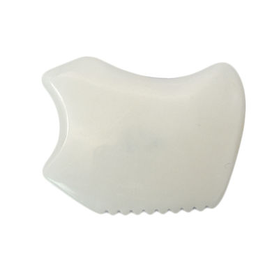 화이트 자이드 구아샤 마사지 도구 얼굴 마사저 및 몸 SPA 침술 침압 9.5cm * 7.5cm * 0.7cm