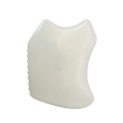 화이트 자이드 구아샤 마사지 도구 얼굴 마사저 및 몸 SPA 침술 침압 9.5cm * 7.5cm * 0.7cm