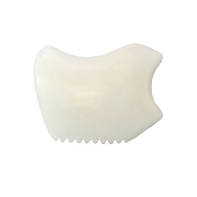 화이트 자이드 구아샤 마사지 도구 얼굴 마사저 및 몸 SPA 침술 침압 9.5cm * 7.5cm * 0.7cm