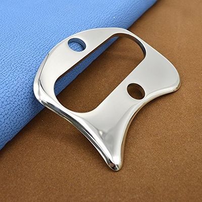 스테인리스 스틸 구아샤 도구 인체 마사저 스크래핑 마사지 도구 약 9.8cm * 7.5cm 금속 구아샤 마사지