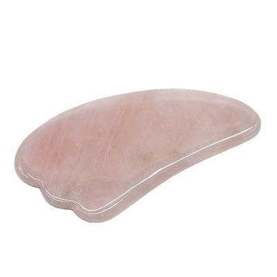 자연적인 얼굴 미용 치료용으로 닦은 블랙 로즈 쿼츠 구아 샤 마사지 도구