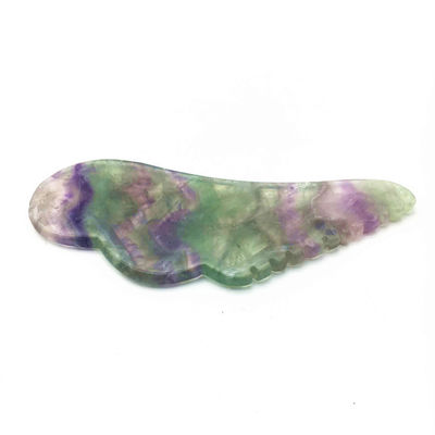 신체 건강 관리 마사지 천연 다채로운 JADE Guasha 플루오라이트 Gua Sha 스크래핑 마사지 도구
